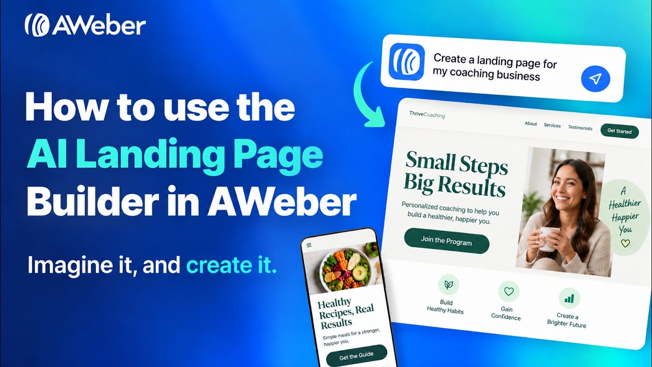 Build a High-Converting Landing Page With AI in Minutes | AWeber