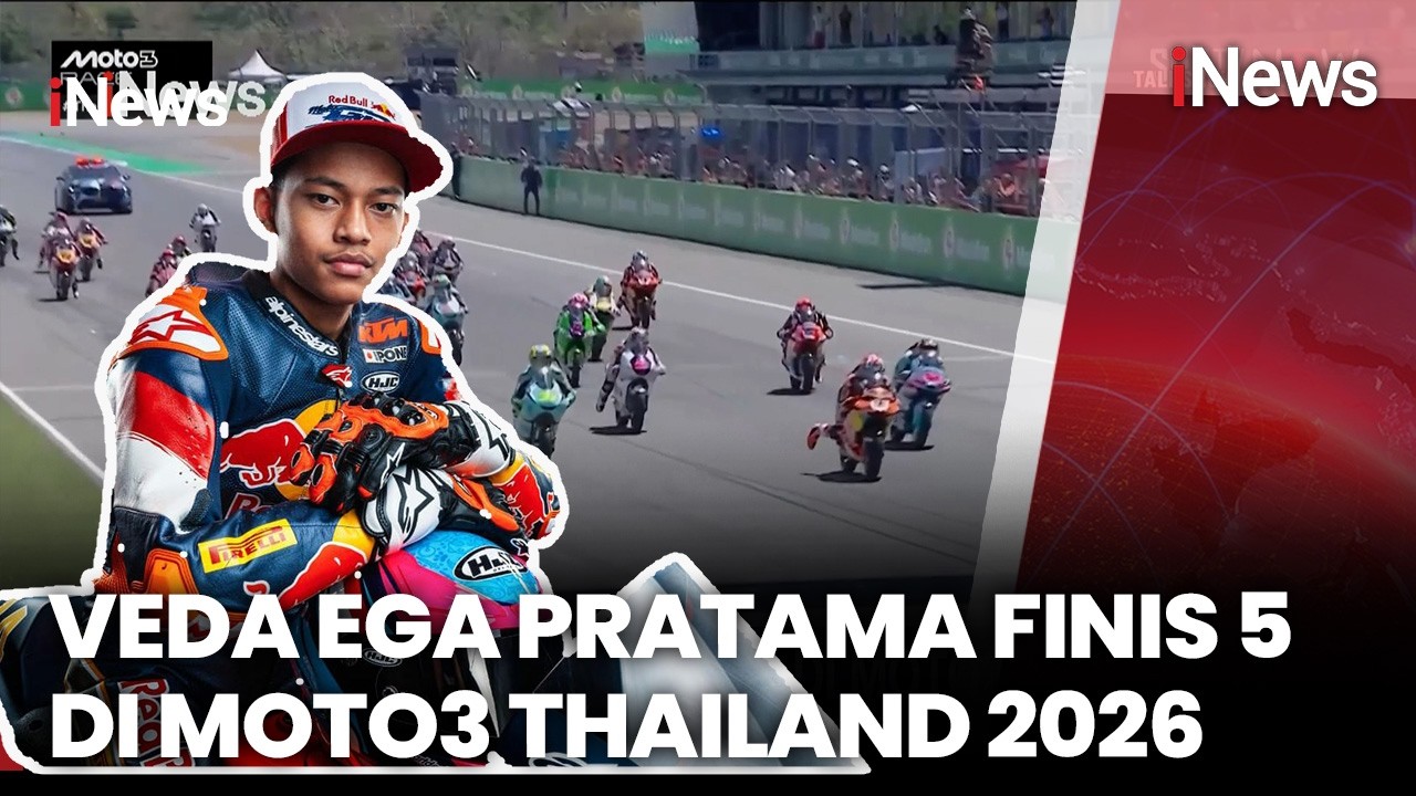 Debut Sensasional! Veda Ega Pratama Finis Urutan 5 di Moto3 Thailand 2026