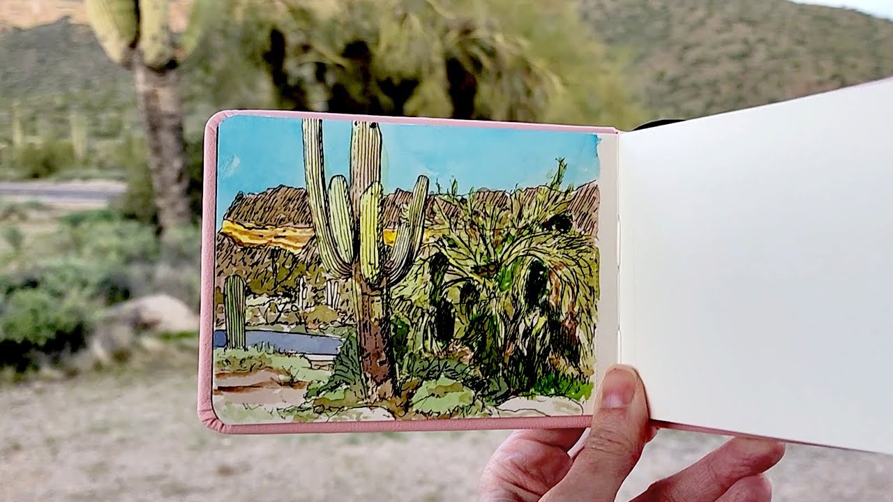Trying Some Plein Air Painting with my New Sketchbook Supplies