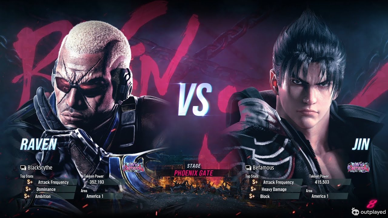 BlackScythe (RAVEN) VS Befamous (JIN) TEKKEN 8 HIGH LEVEL RANK MATCH