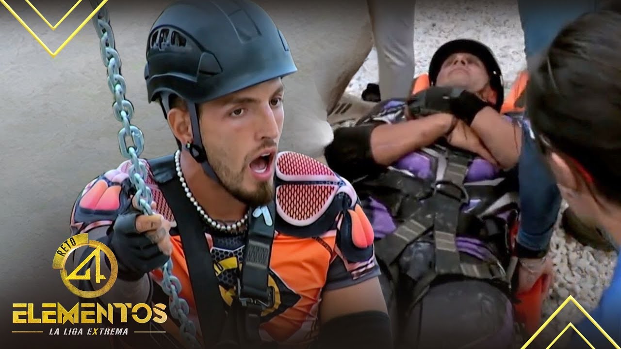 Miguel Arce sufre terrible accidente al caer de la plataforma | Reto 4 Elementos