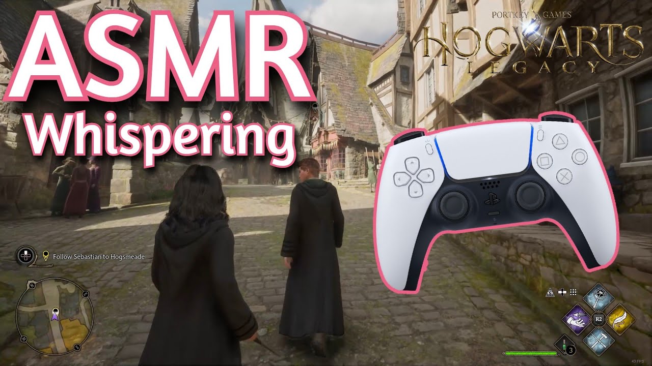 ASMR Gaming | Hogwarts Legacy P3 | Whispering + Controller Sounds 💤