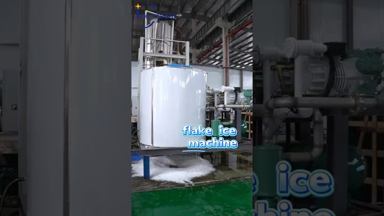 High quality industrial flake ice machine for fishery 1-60 ton pey day capacity #fishery #icefactory