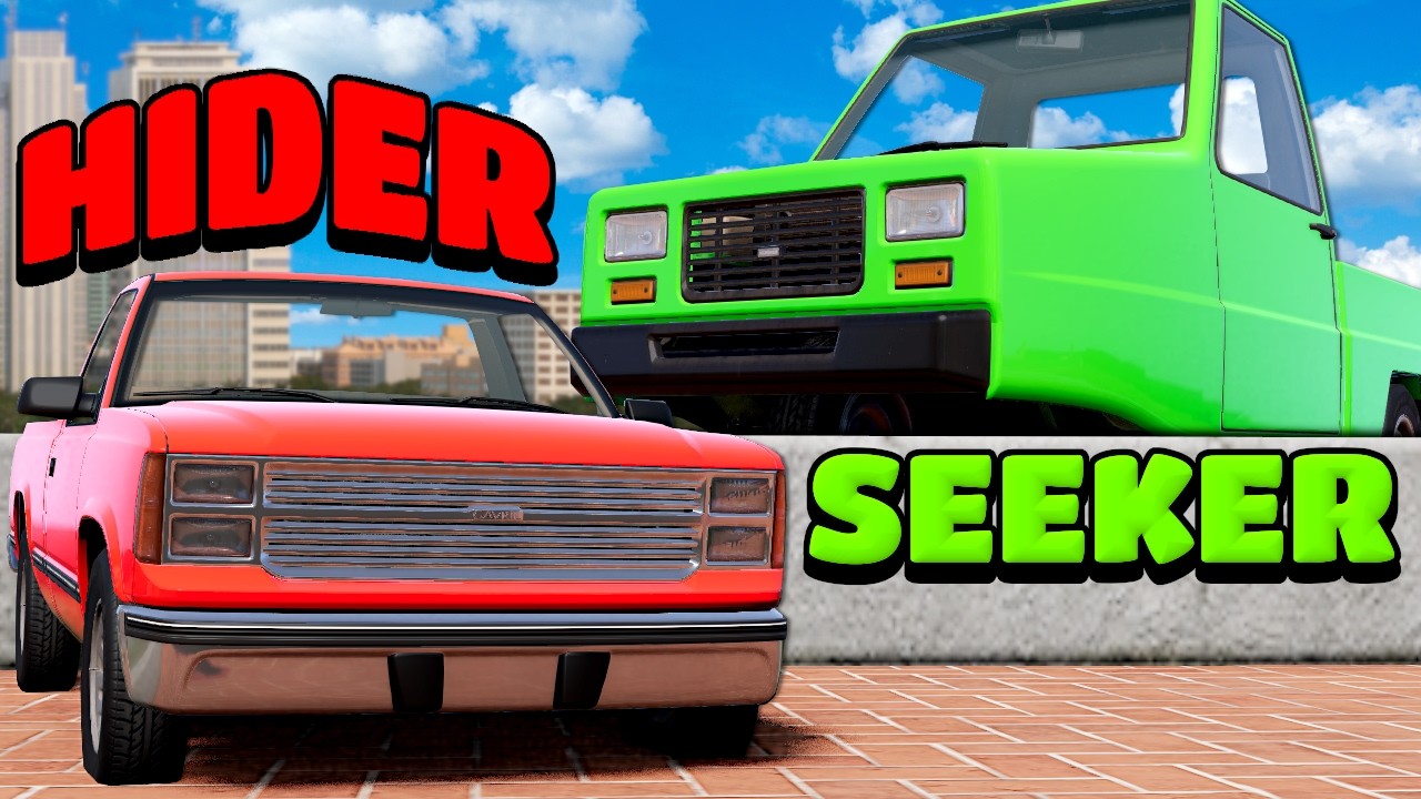 RANDOM CAR SIZE HIDE AND SEEK! (BeamNG)