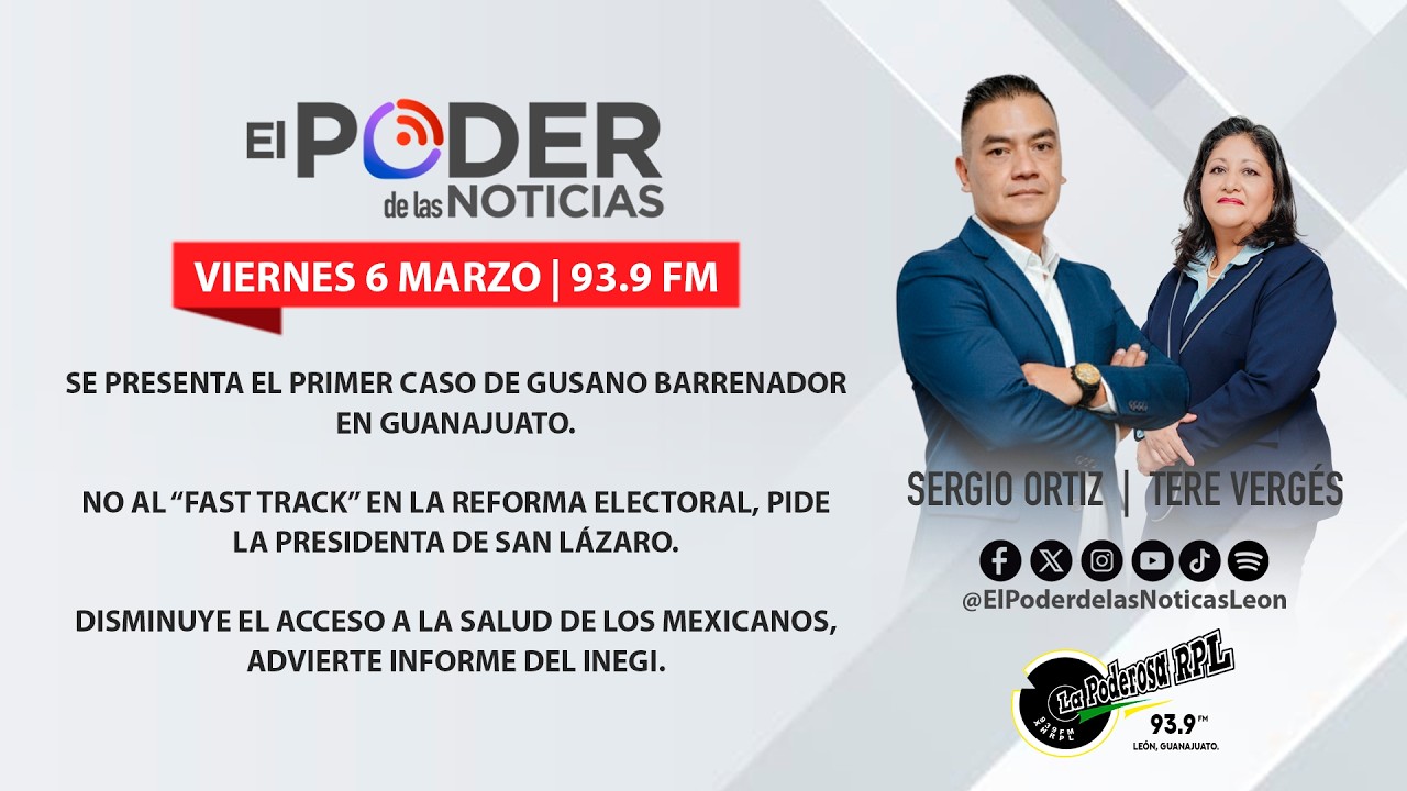 ⭕️ #EnVivo | El Poder de las Noticias | 📆 Viernes 6 Marzo 2026 | La Poderosa 93.9 FM