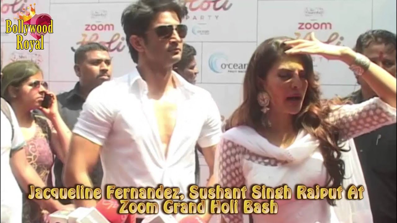Jacqueline Fernandez, Sushant Singh Rajput At Zoom Grand Holi Bash