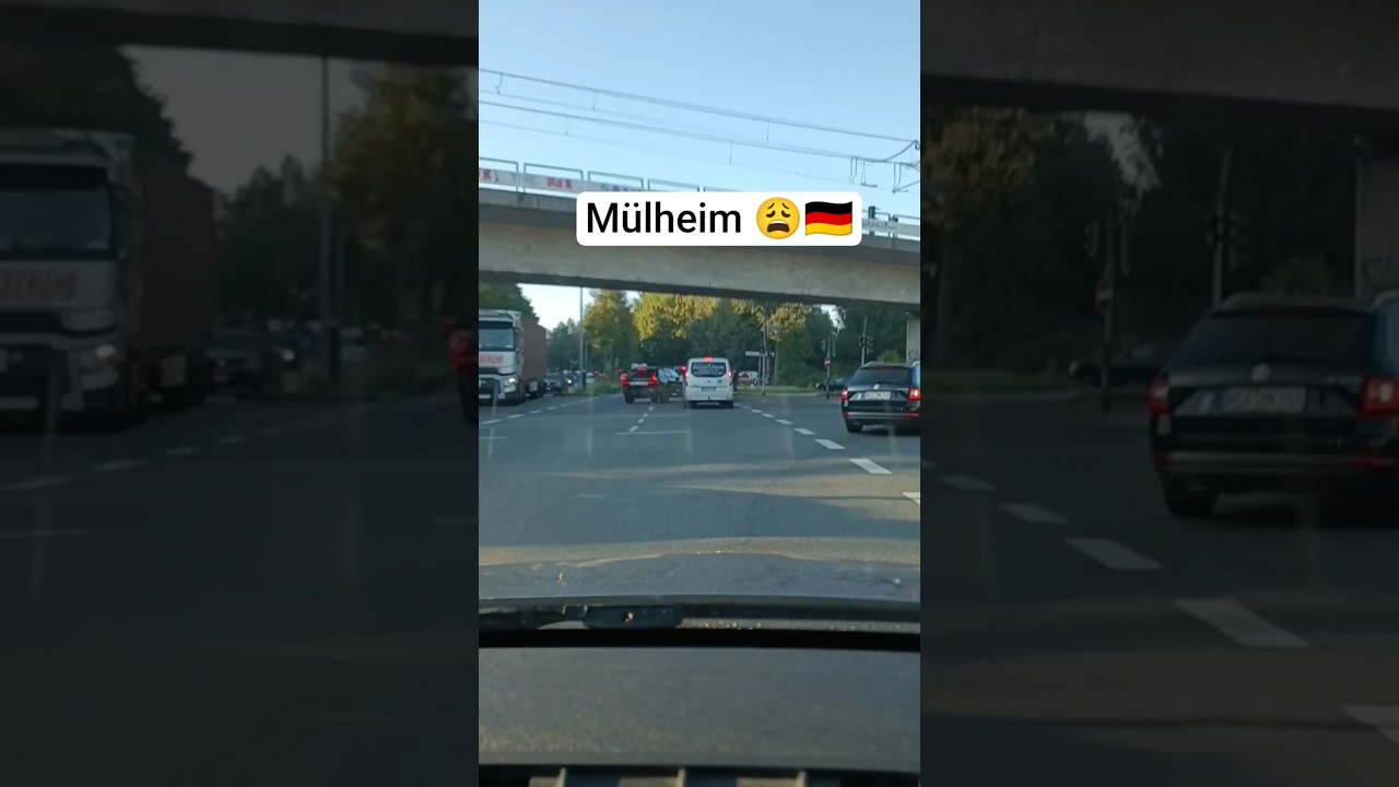 Morning traffic in M&uuml;lheim an Der Ruhr Germany 🇩🇪🥺 #driving #traffic #germany