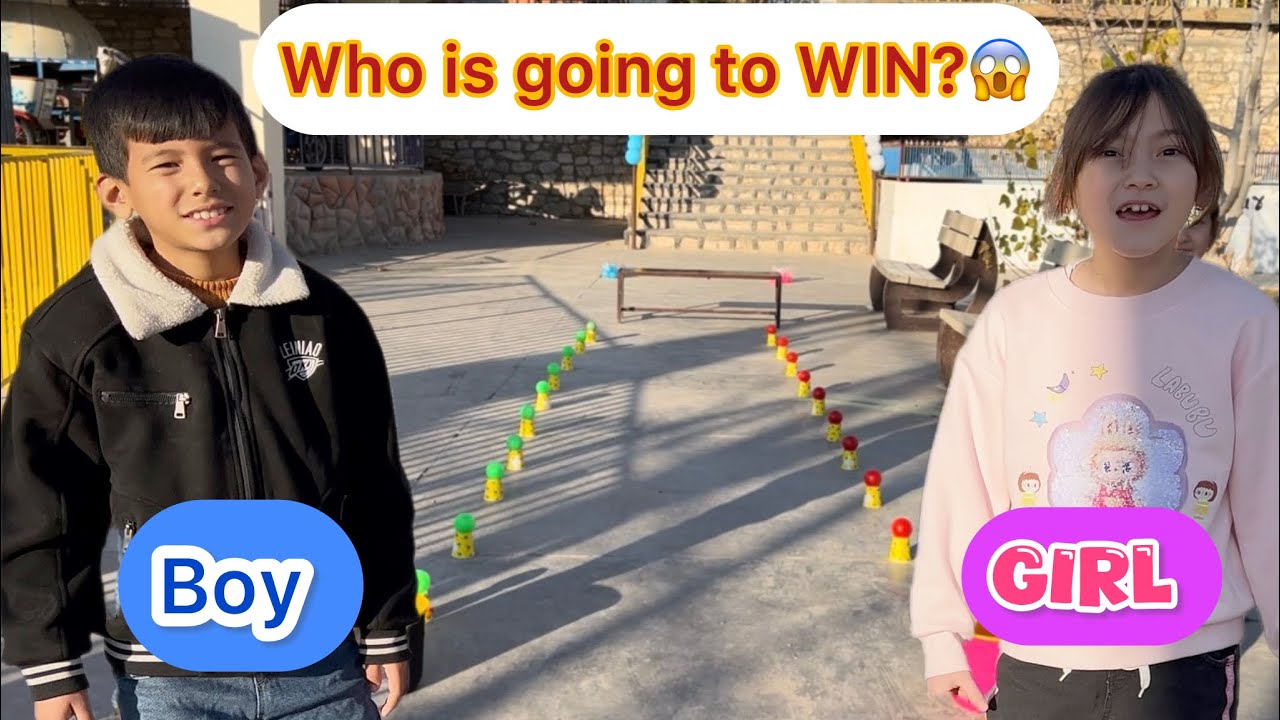 Kids fun challenge | boy vs girl | who is faster?😱