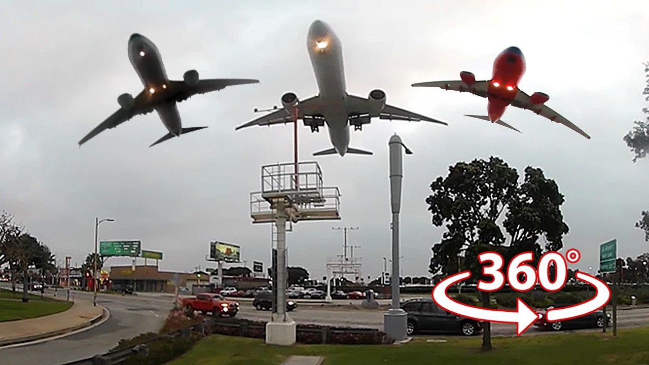 Watching Planes Land At LAX (Los Angeles) in 360