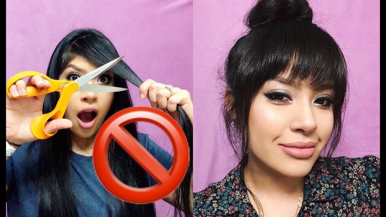 Como hacer cerquillo/flequillo SIN CORTAR el cabello | slowlybutshirley