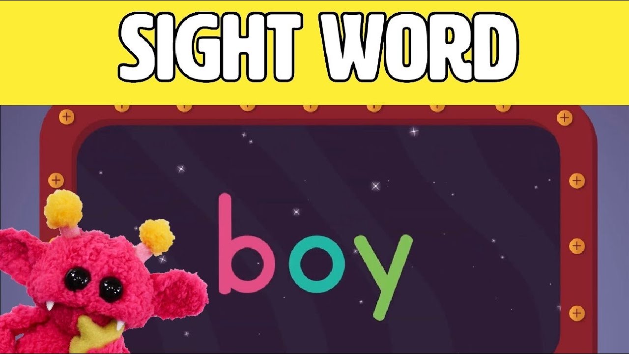 BOY - Let's Learn the Sight Word BOY with Hubble the Alien! | Nimalz Kidz! Songs and Fun!