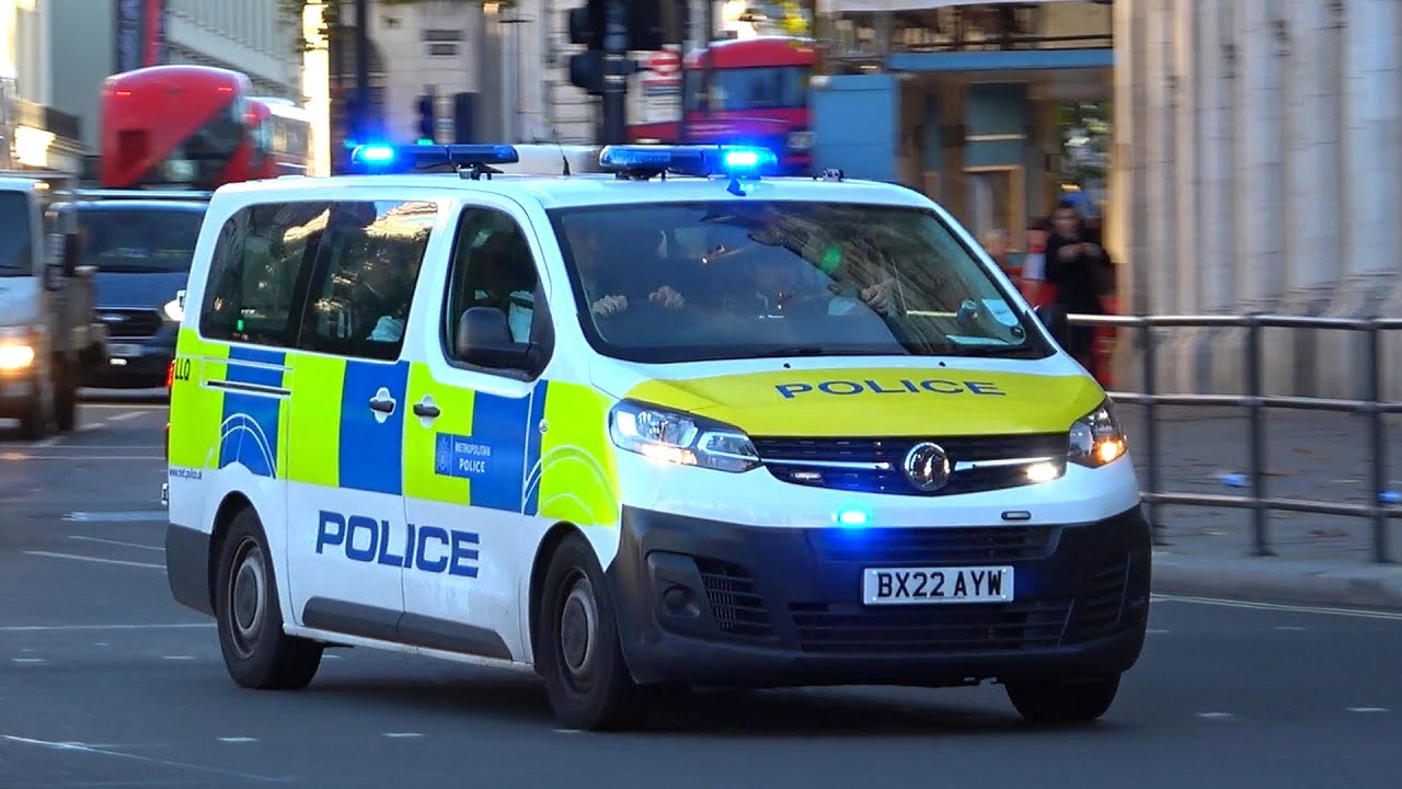 Metropolitan Police minibuses responding in London [collection]