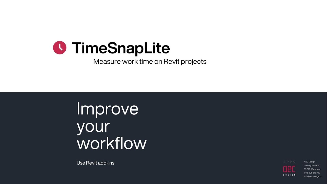 TimeSnap Lite – work time analysis in Revit