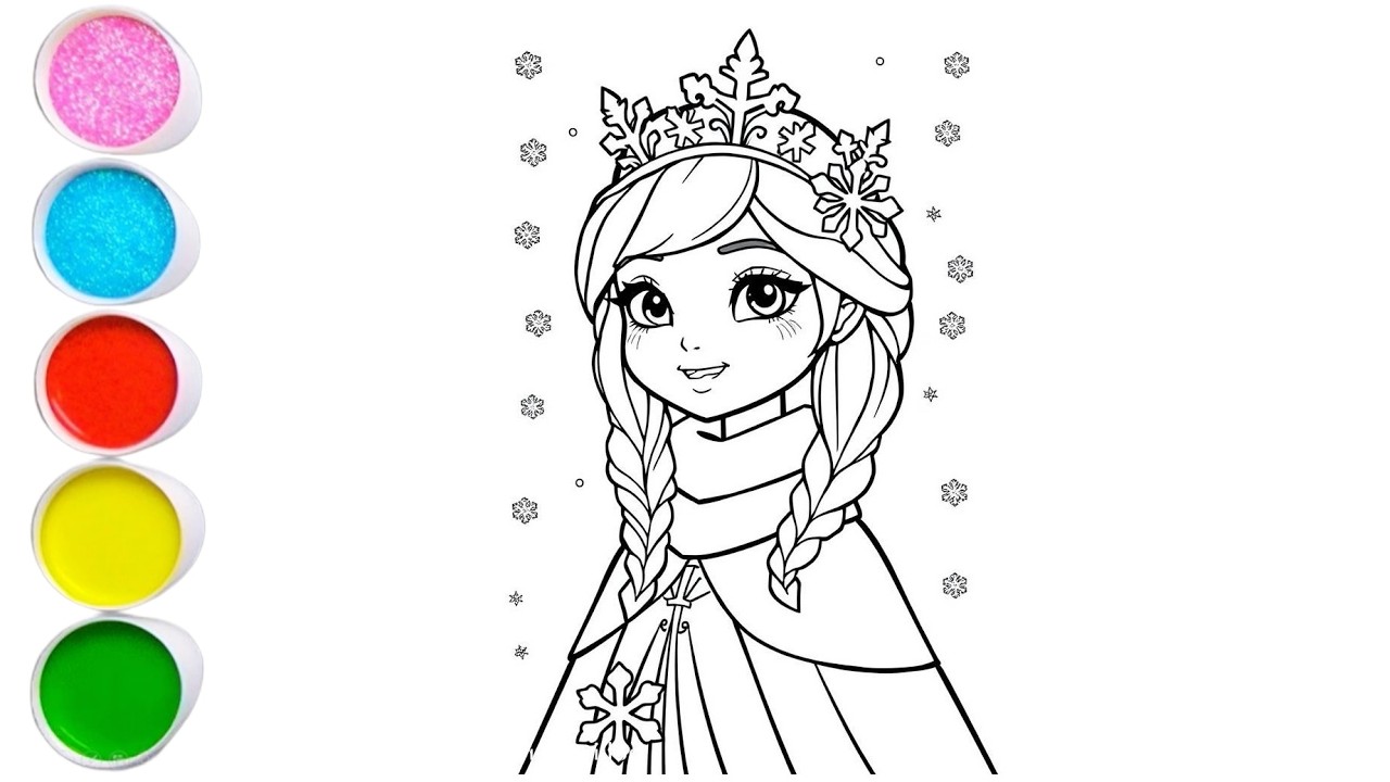 Cute Princess Belle Drawing for kids, Painting & Coloring for kids, Toddlers | Let's Draw Together
