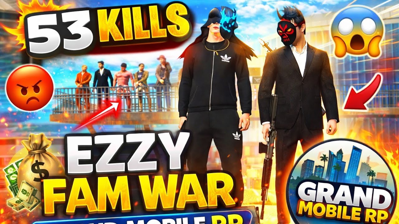 EZZY FAM WARS 53 KILLS  ☠️ XD 😂 @grndmobile 