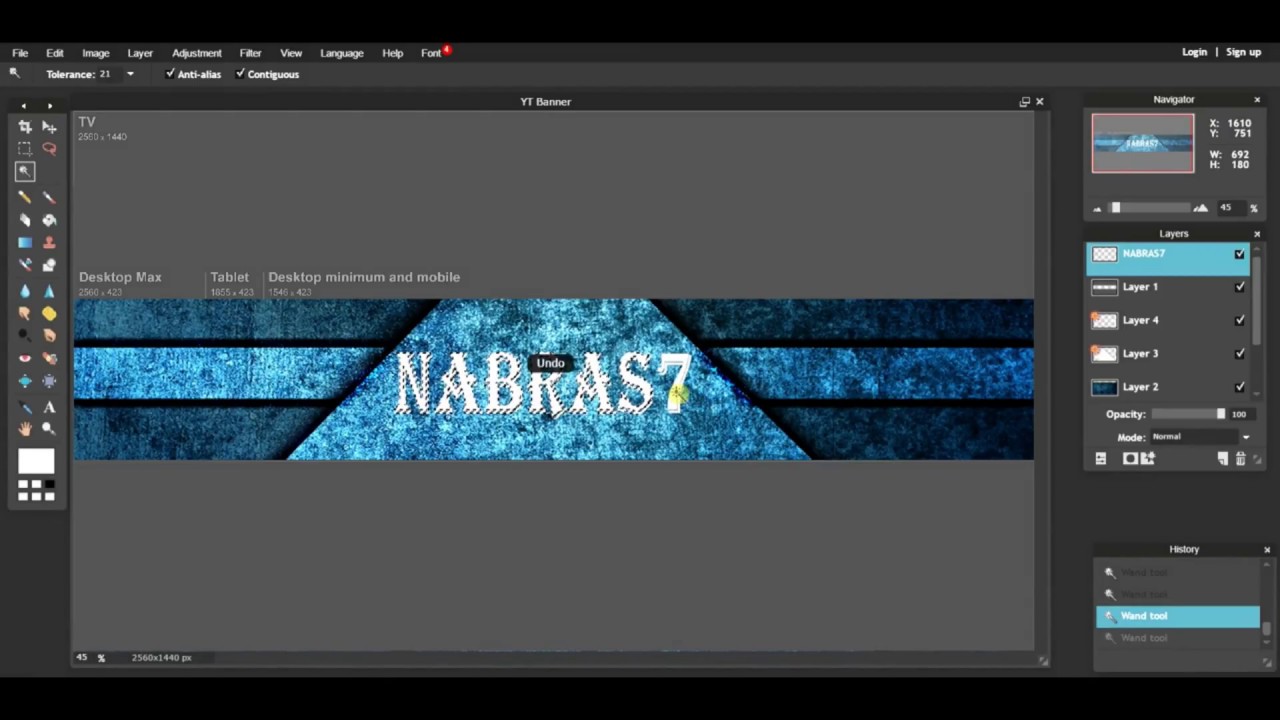 How to Make a YouTube Banner in Pixlr online! (Pixlr Tutorial 2017)