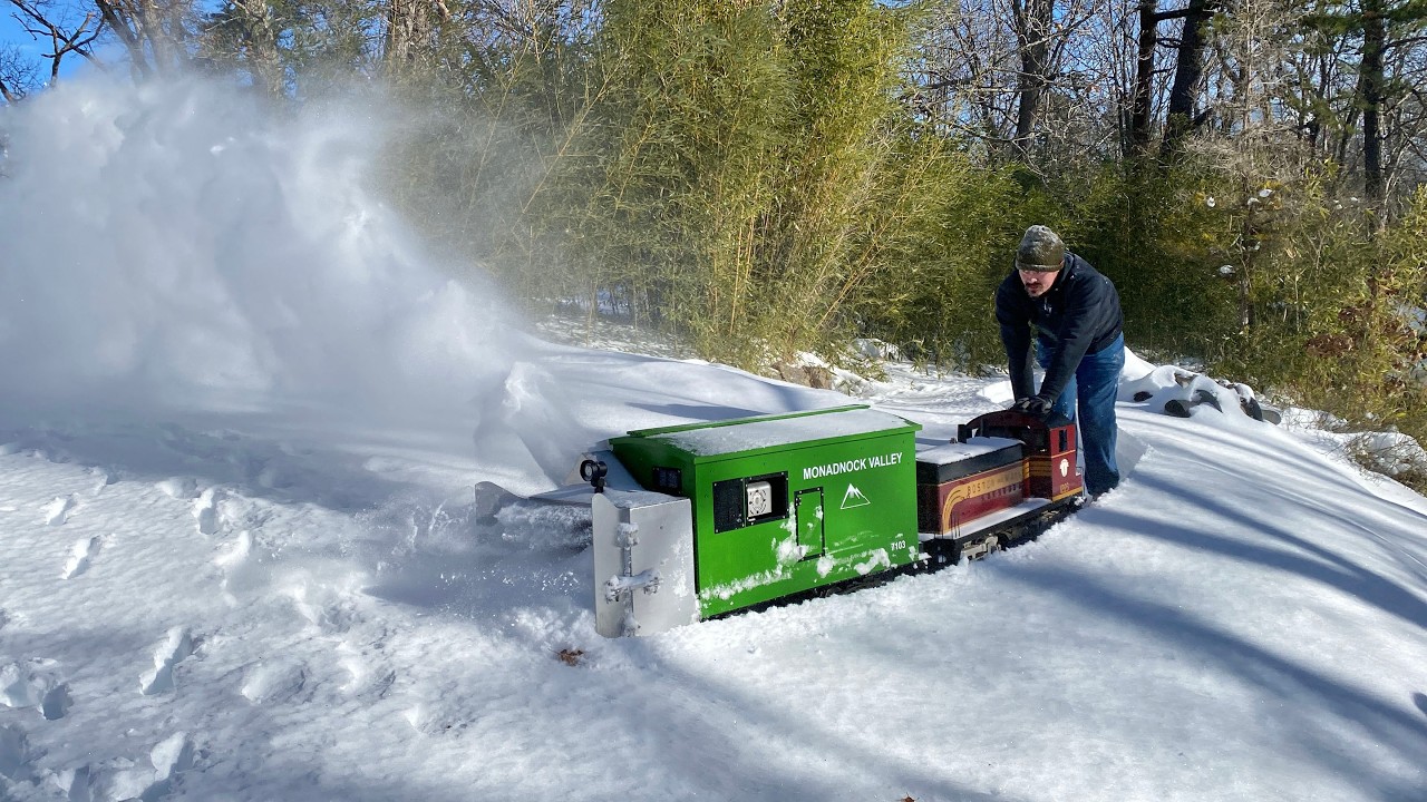 Live Steam Rotary Snowplow in Gloucester Massachusetts