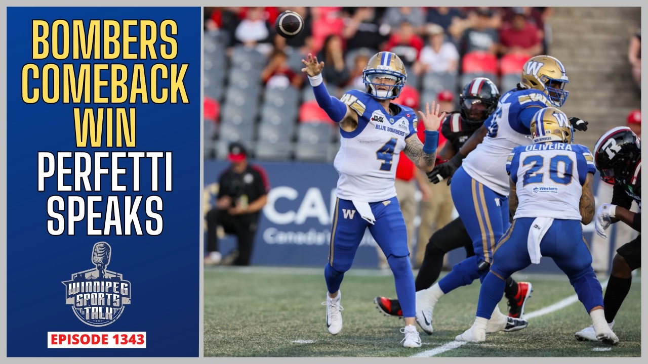 Winnipeg Blue Bombers crazy comeback in Ottawa, Cole Perfetti speaks to the media