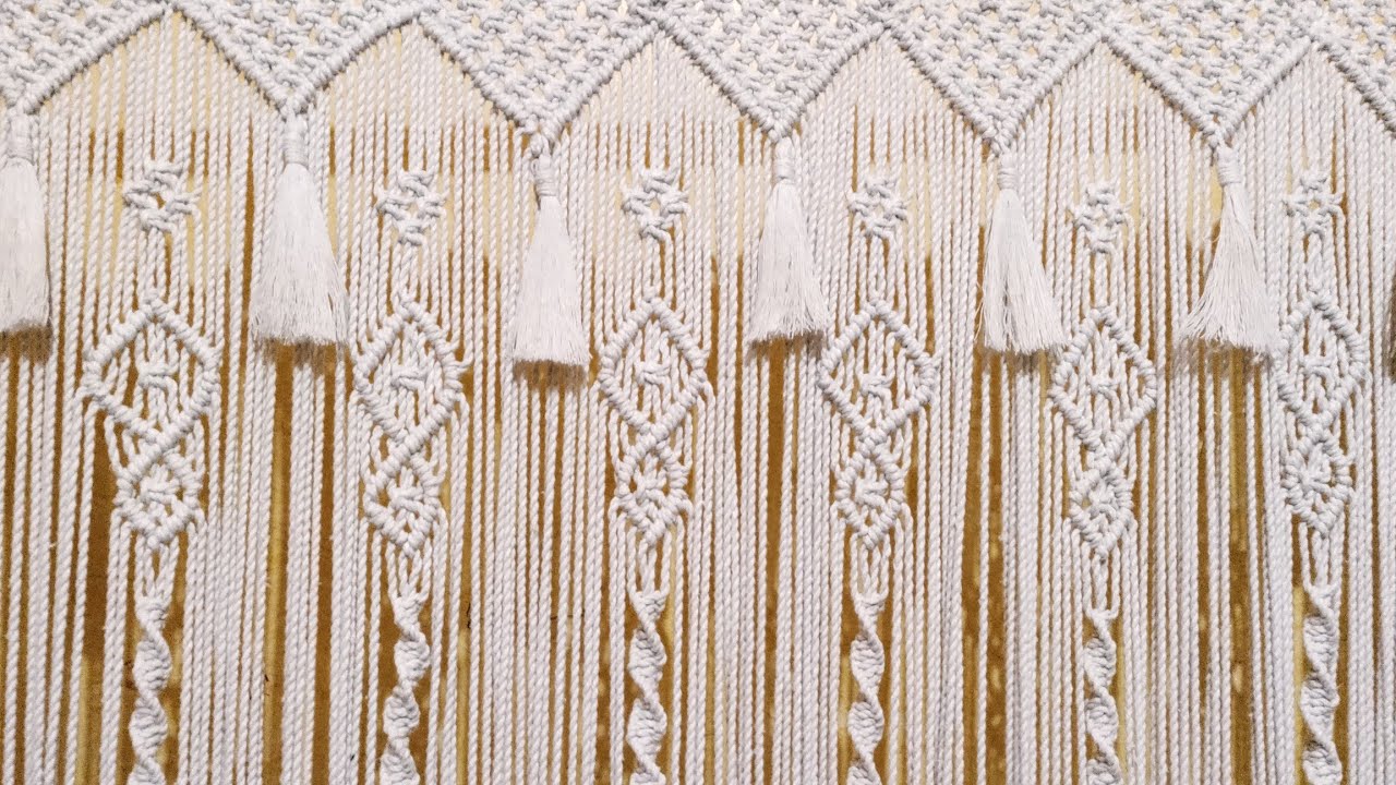 #macrame طريقة عمل ستاره من خيوط المكرميه