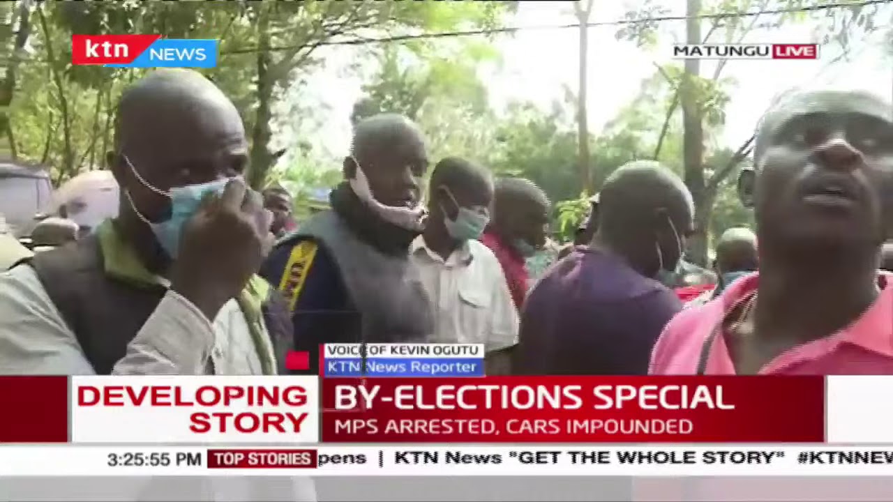 Chaos as police and Matungu residents clash during the by-elections