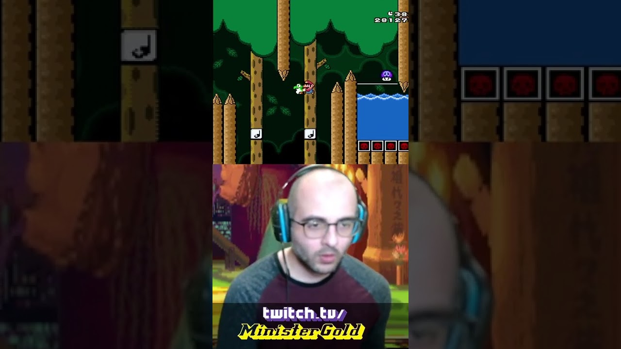 Kaizo Mario || Peachy Moat World: Instinctively Dodging Fish Troll Like a Pro