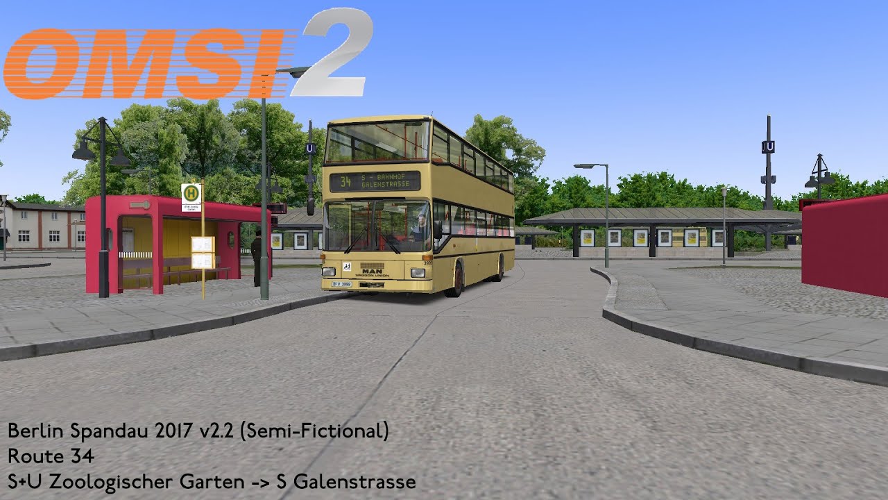 OMSI 2 - Berlin Spandau (Semi-Fictional) Route 34 to S Galenstrasse