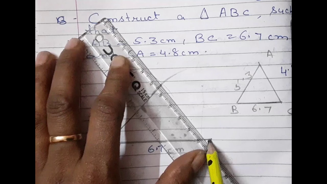 CLASS 7 |CONSTRUCTION OF TRIANGLES (SSS ,SAS,ASA )
