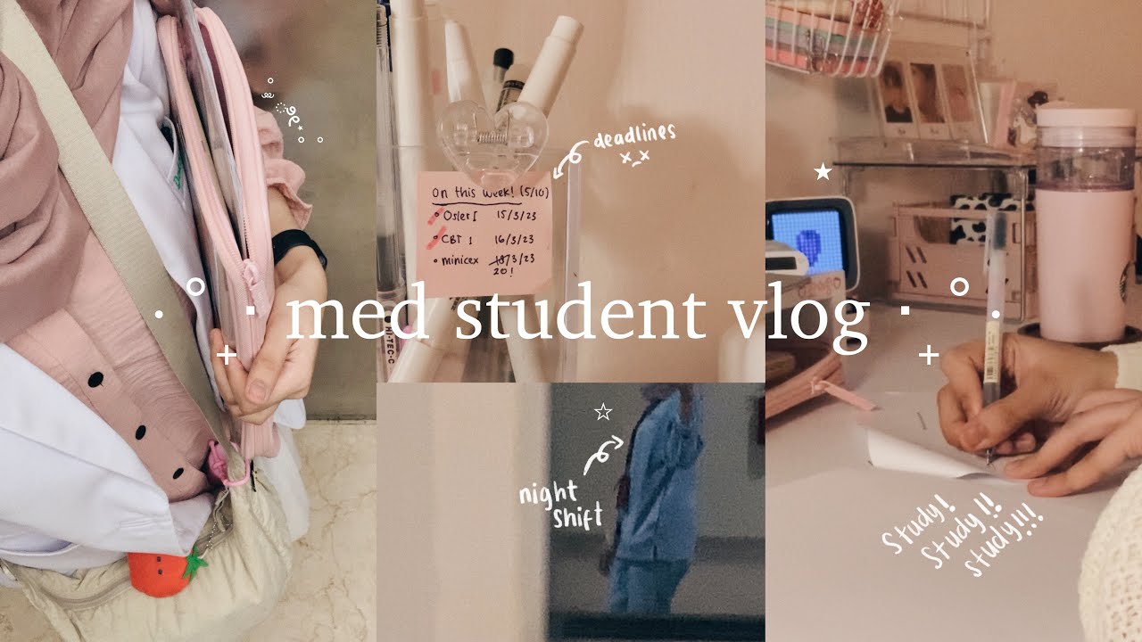 🚑 32 hours shift at the hospital during exams week; sleepless nights📚, a PRODUCTIVE STUDY VLOG