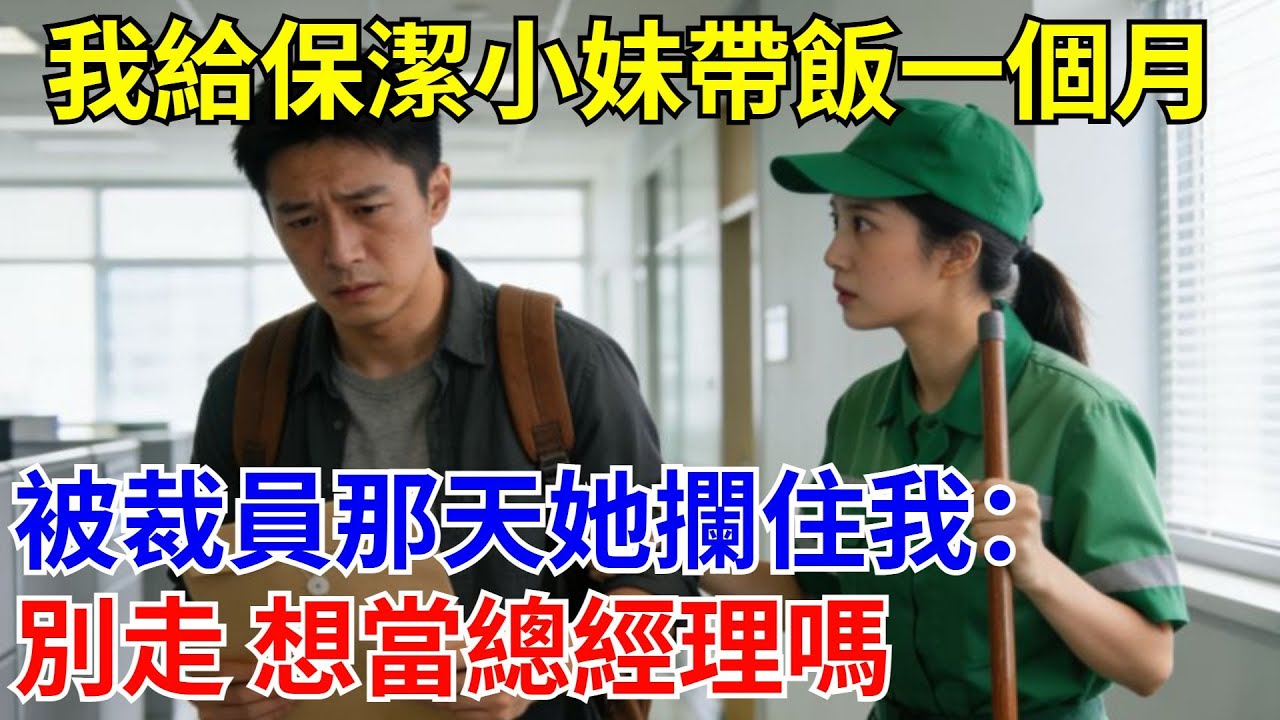 我給保潔小妹帶飯一個月，被裁員那天她攔住我：別走 想當總經理嗎？#原創#情感#情感故事#故事#爽文#奇聞#為人處世#生活經驗