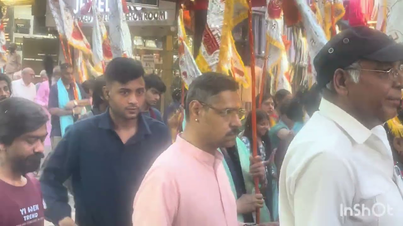 गुरुग्राम में खाटू श्याम जी की धावज यात्रा रघुनाथ मंदिर से सीधेश्वर मंदिर 7-3-2026