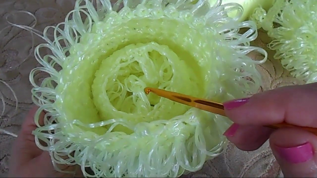 Антицеллюлитная мочалка своими руками / Мастер класс