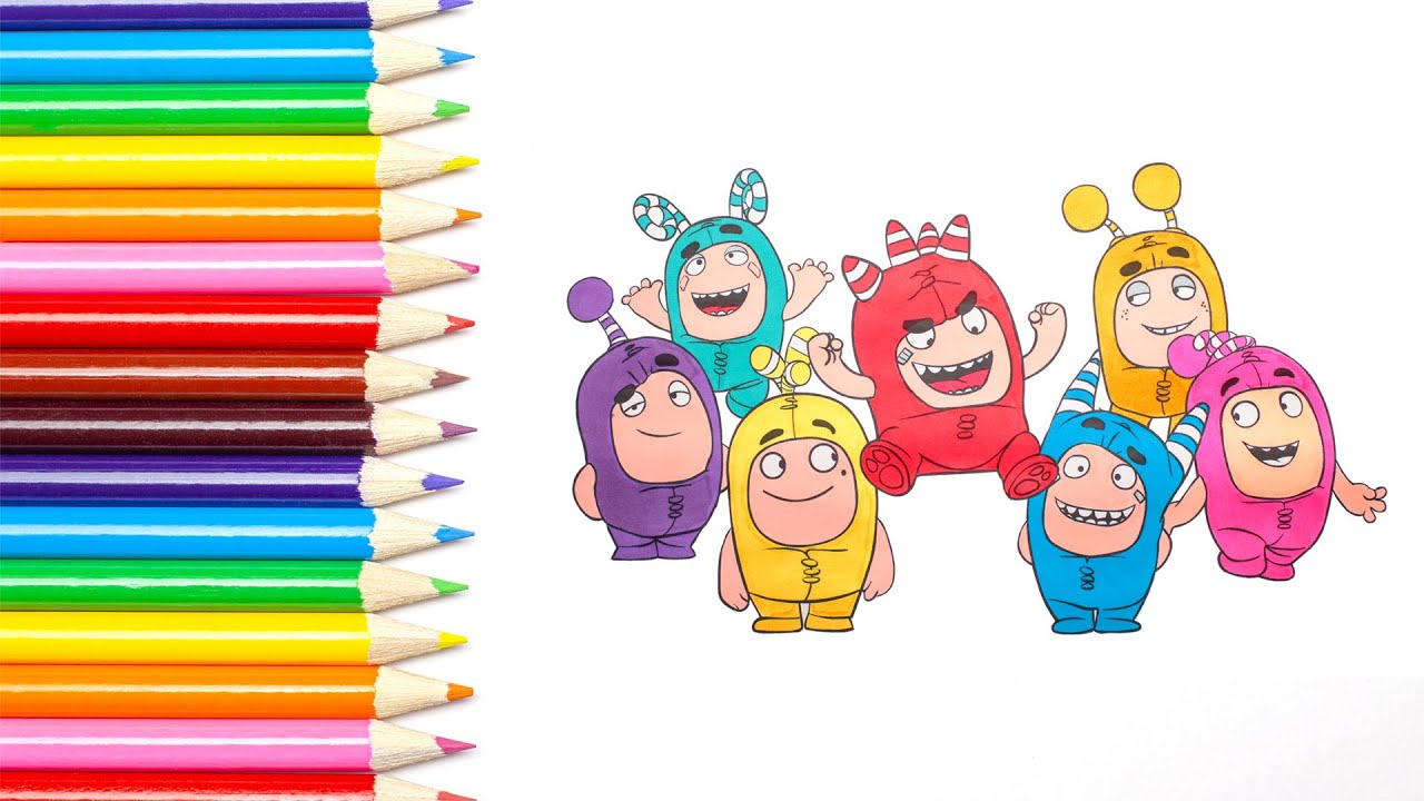 The Crazy Oddbods characters. Coloring Book for Kids.