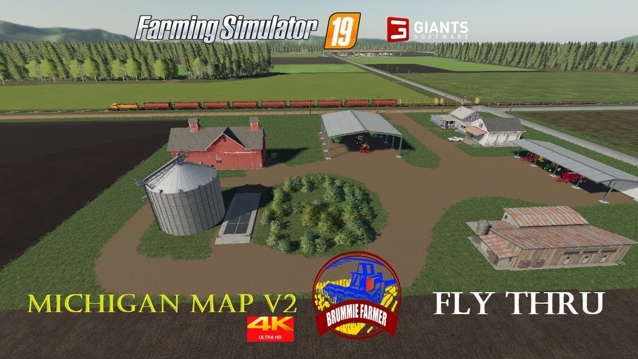 Farming Simulator 19 | Michigan Map V2 | 4K Fly Thru