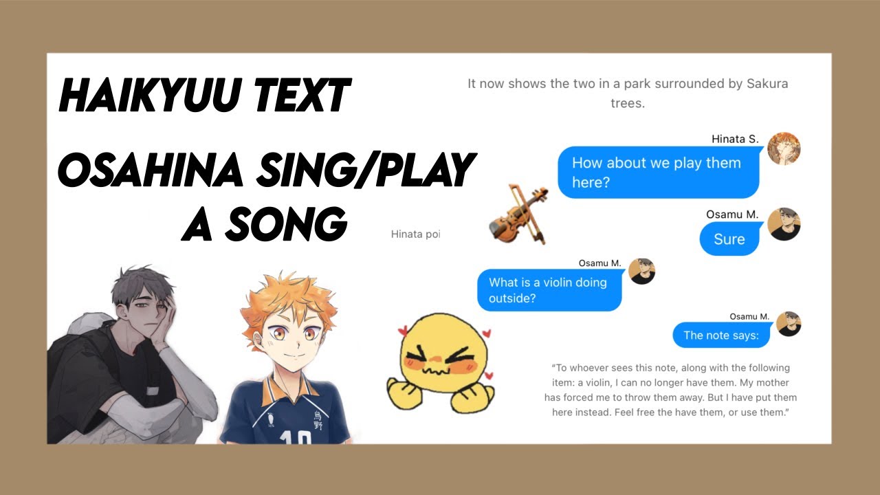 OsaHina sing/play a song | Fairytale | OsaHina | Ft: Hinata Harem | Haikyuu Text