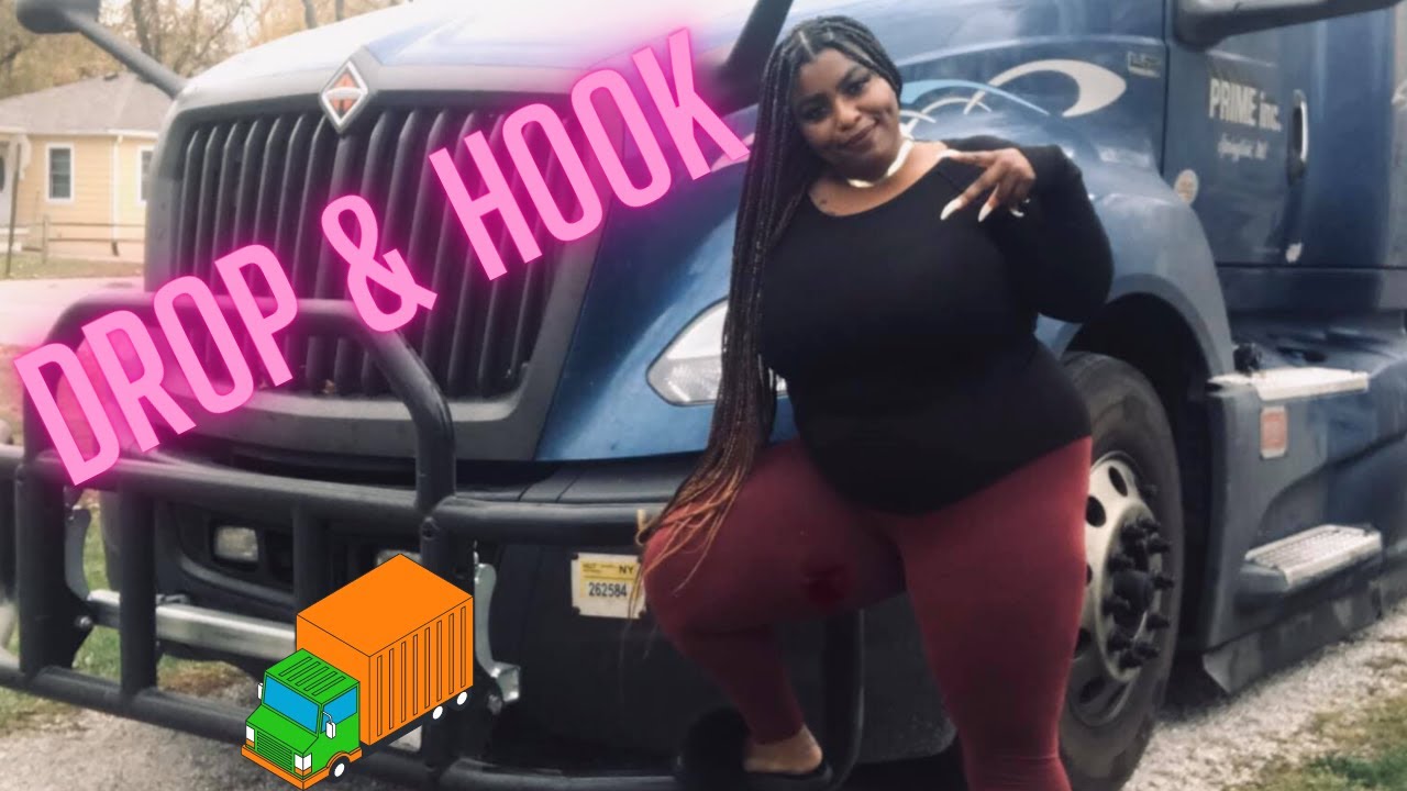 PRIME INC | BLACK FEMALE TRUCKER |HOW TO DROP & HOOK | VLOG #ladytrucker  #femaletrucker #primeinc