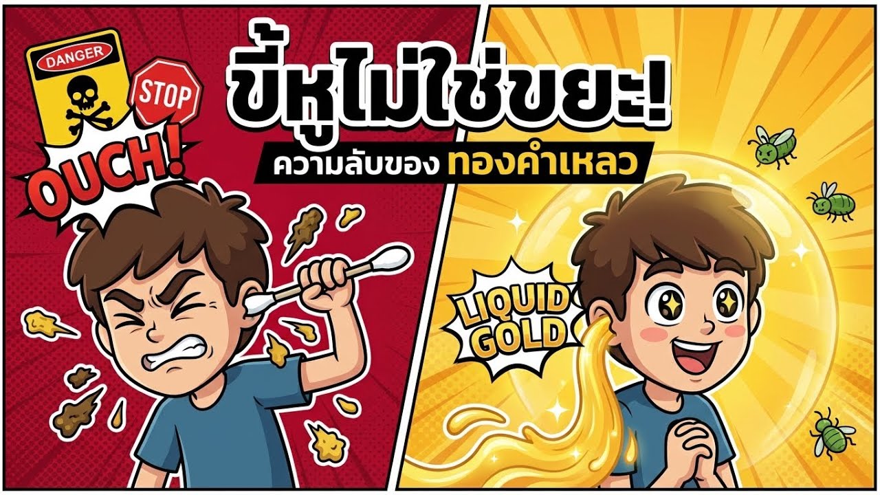 ขี้หูไม่ใช่ขยะ!  ความลับของ ทองคำเหลว ที่คุณพยายามเขี่ยทิ้ง