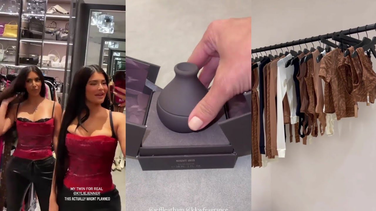 Kim Kardashian's Instagram stories 16/04/2021 - new kkw fragrance, new skims collection