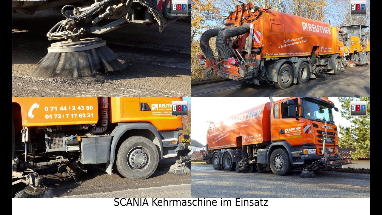 SCANIA 3-achs Kehrmaschine / Road Sweeper, Baustelle,  Weiler zum Stein, Germany, 2018.