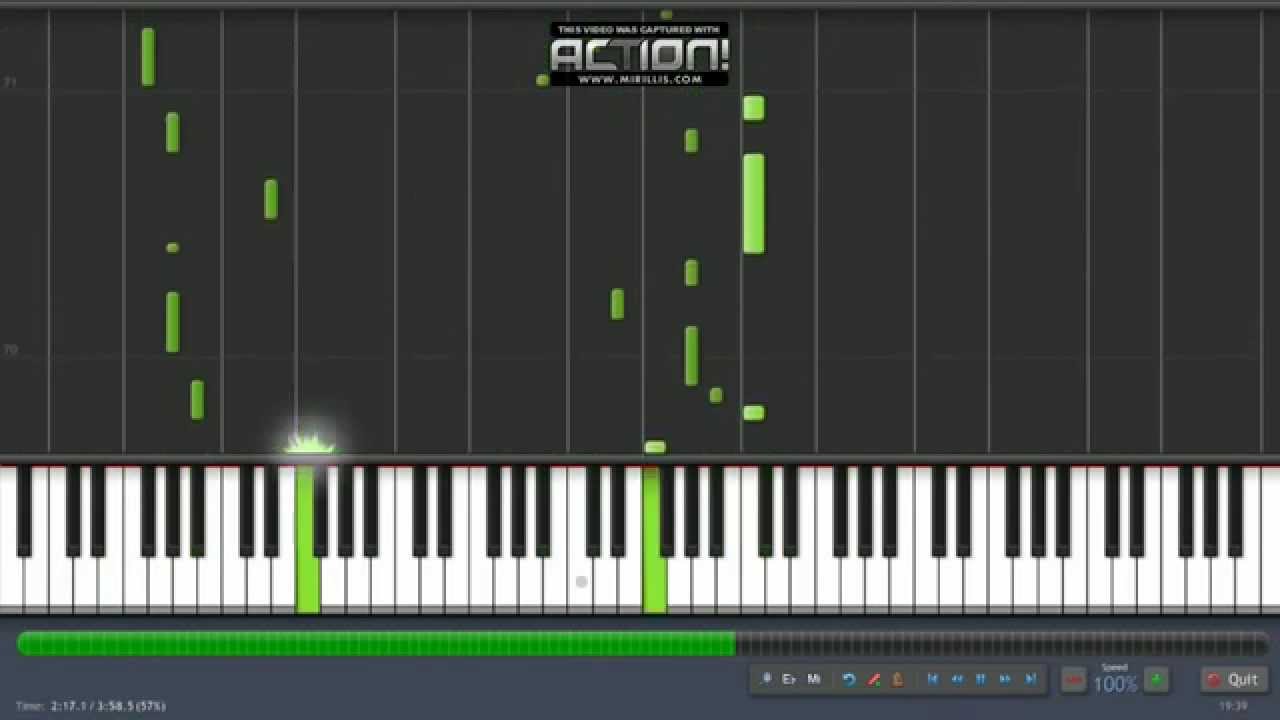 El Malo Aventura piano tutorial y cover Synthesia (Romeo Santos) by Misael