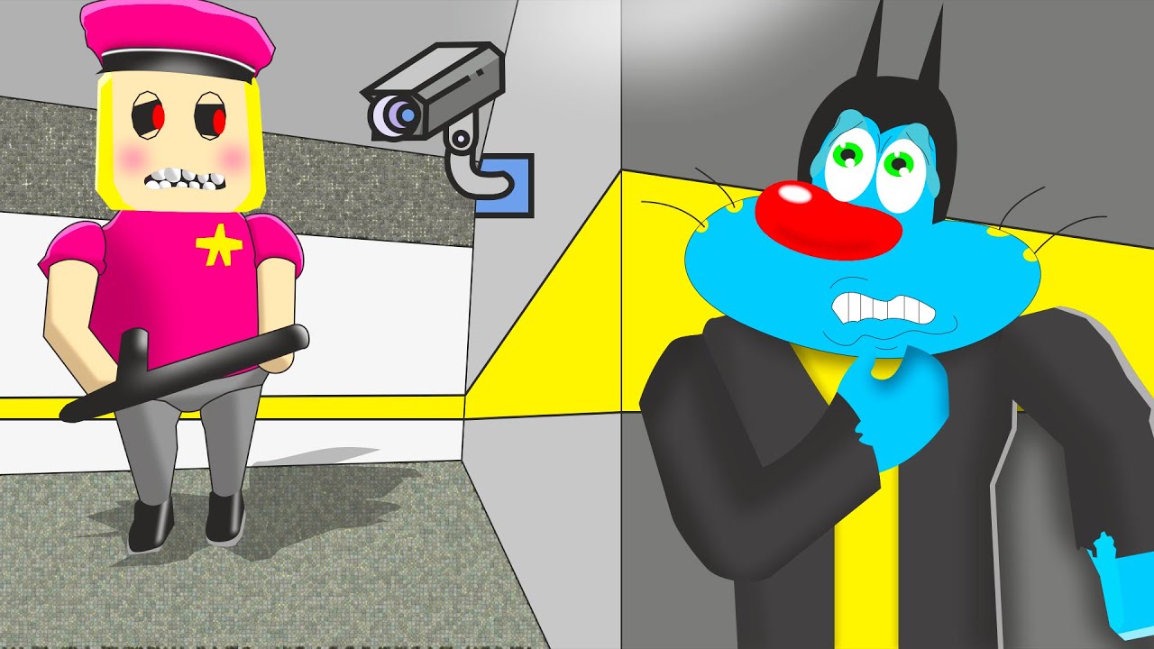 I Escape Police Girl Prison Obby😱=💀 (Roblox ft.Oggy)