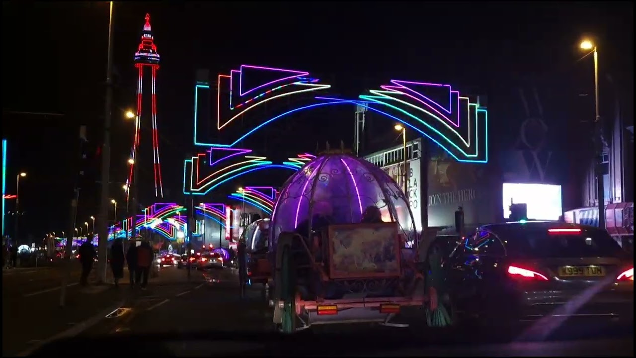 Going through Blackpool illumination - 27 November 2022