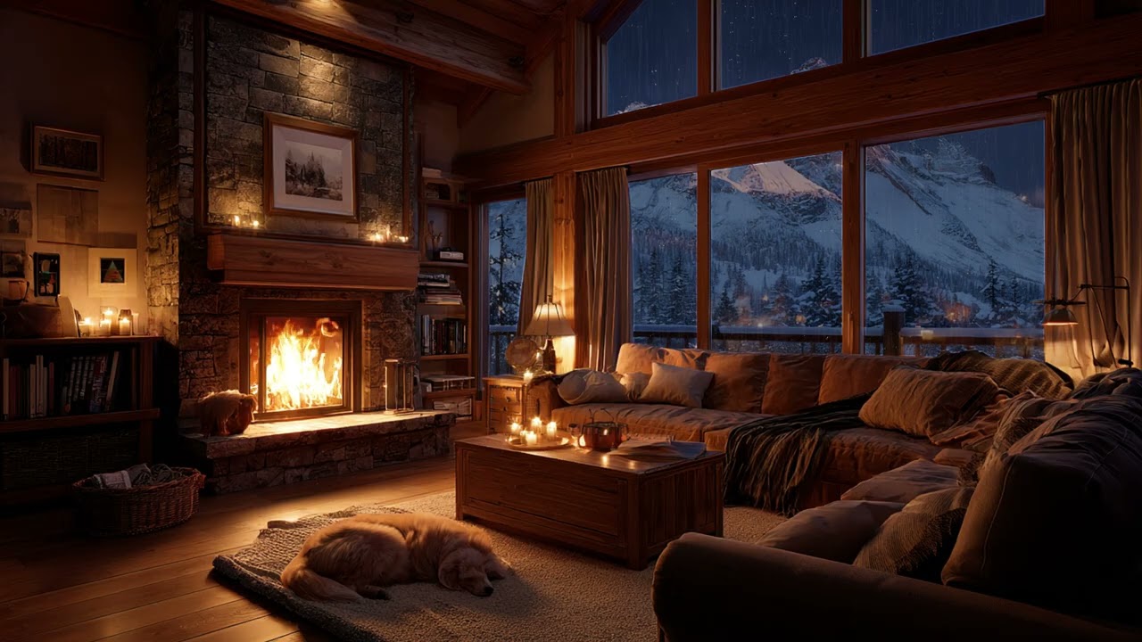 Nightfall Seen From Indoors | Mountain Silence Outside, Fireplace Light Inside and a Sense of Refuge