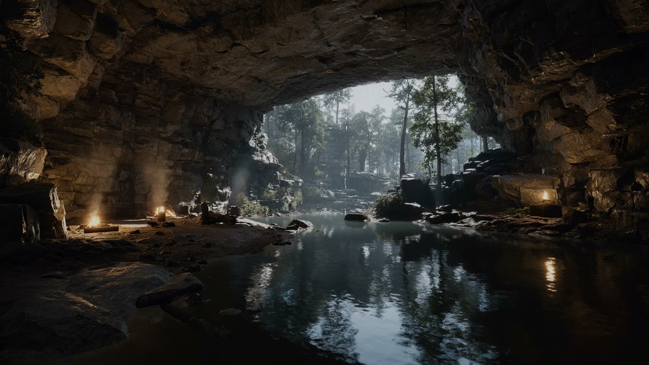 Endless Thunderstorm in a Hidden Jungle Cave | Deep Rain Sounds for Sleep 🌧️