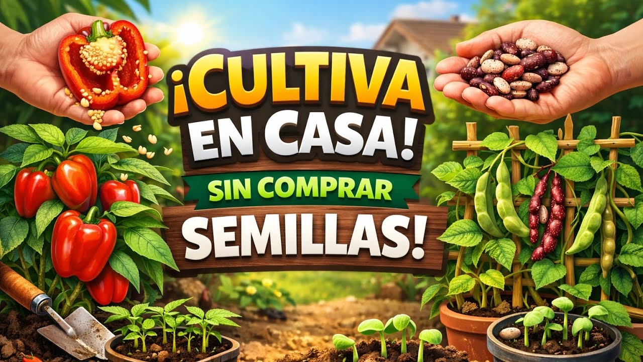 Como cultivar pimentón y frijoles sin comprar semillas #abonoorganico #pimenton#frijoles #germinar