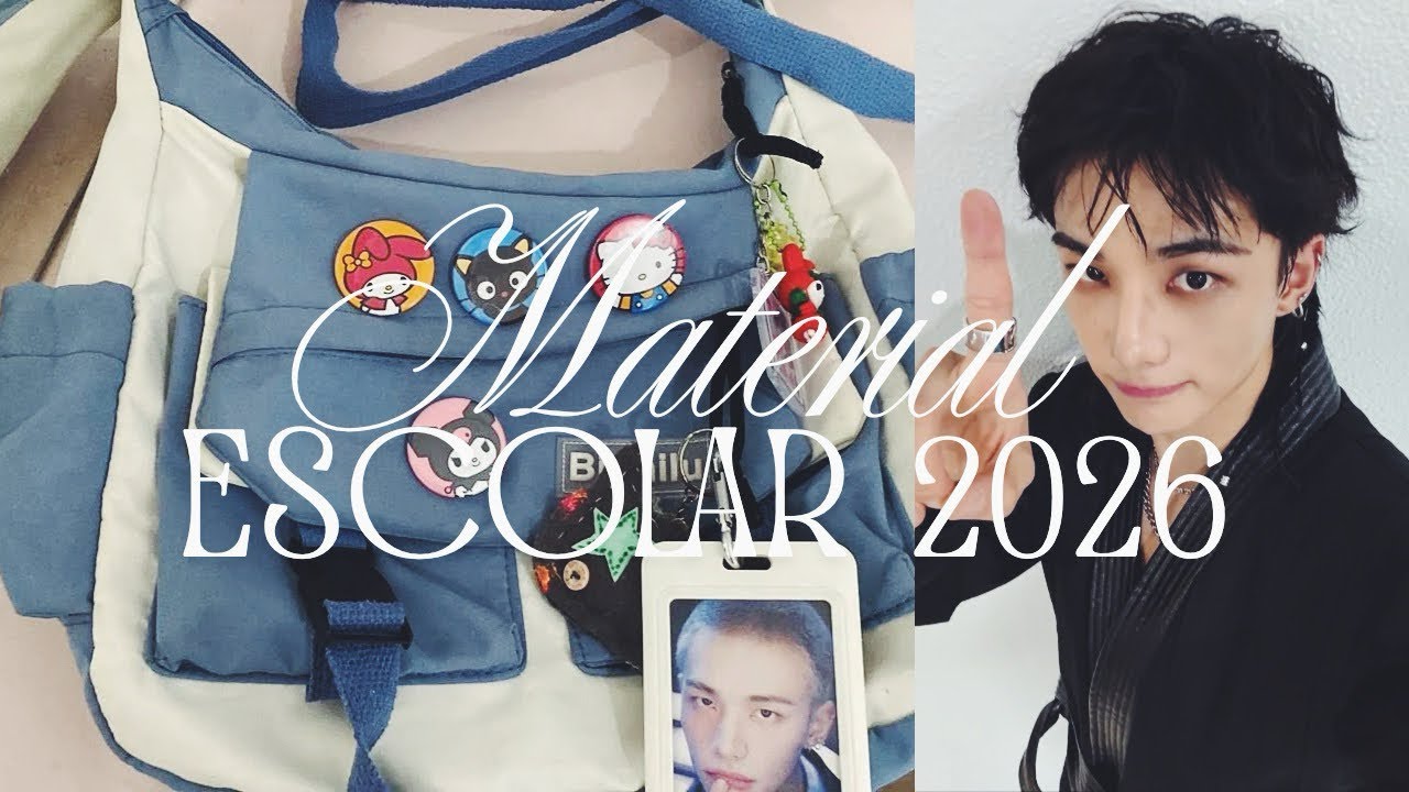 MEU MATERIAL ESCOLAR 2026 || #kpop #materialescolar 