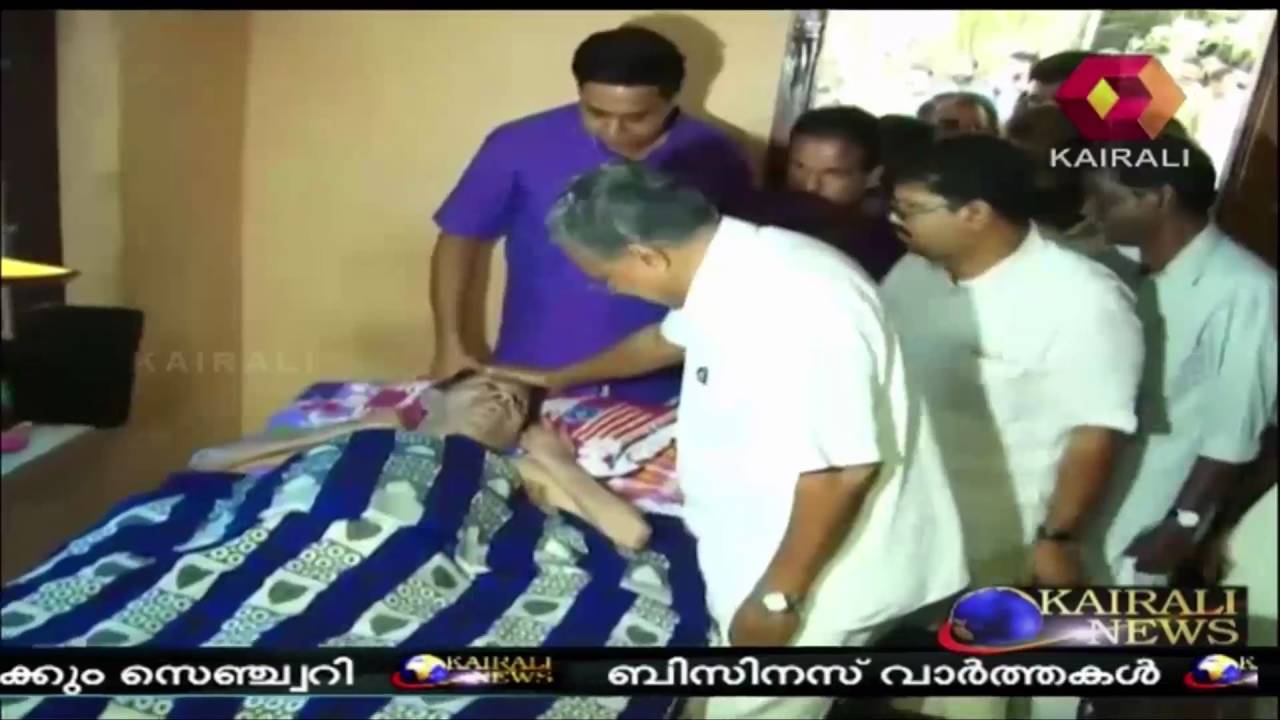 CM Pinarayi Visits Pushpan,Vicitm Of Koothuparamba Firing