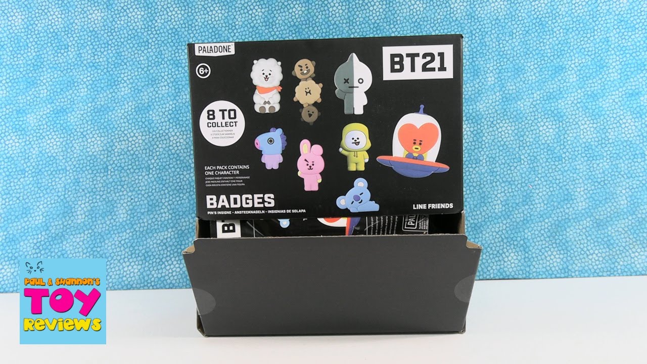 BT21 BTS Line 21 Friends Badges Blind Bag Opening | PSToyReviews