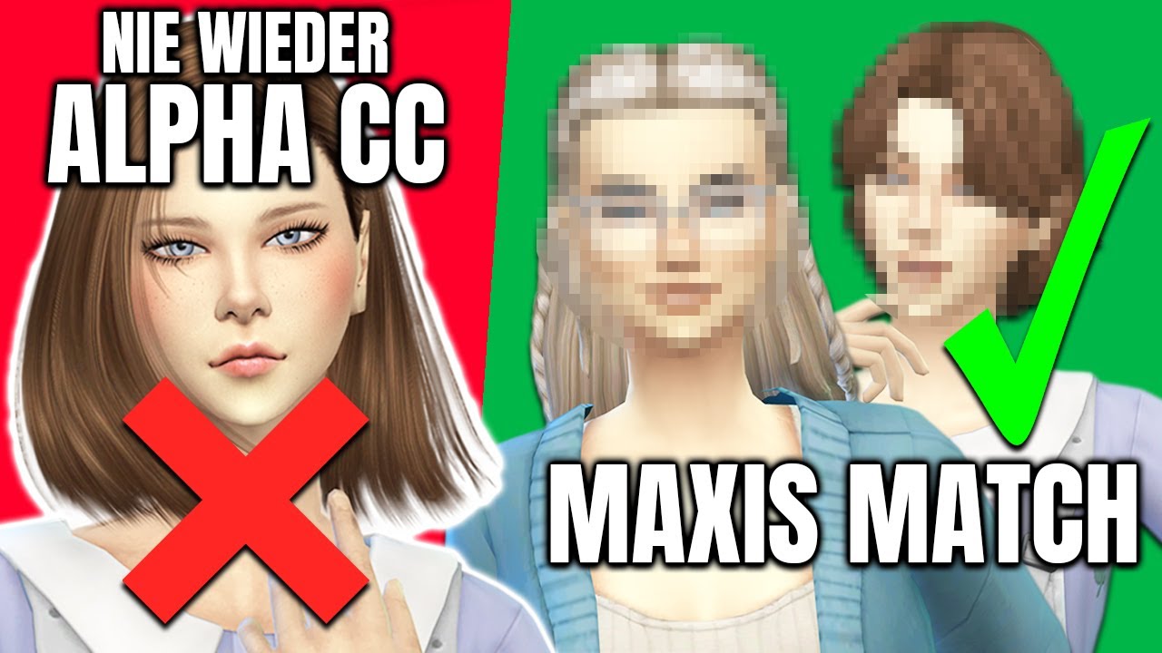Ist MAXIS MATCH wirklich *besser* als ALPHA CC? 😱💚 + CC Links | Die Sims 4 | Nesmeralda