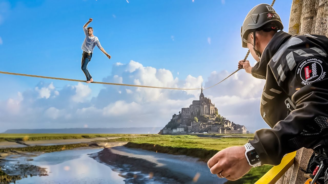 За кулисами мирового рекорда HIGHLINE на Мон-Сен-Мишель! 🤯