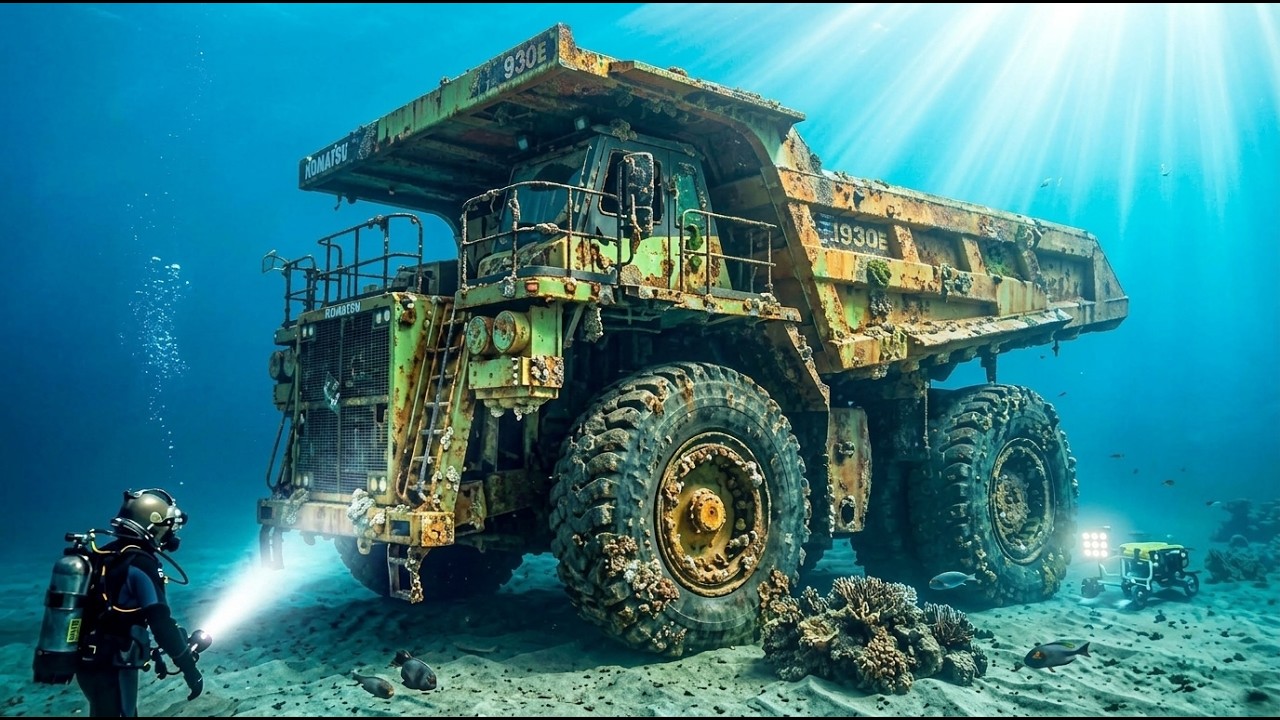 Abandoned Underwater Komatsu 930E Truck!  Deep-Sea Rescue & FULL Rebuild